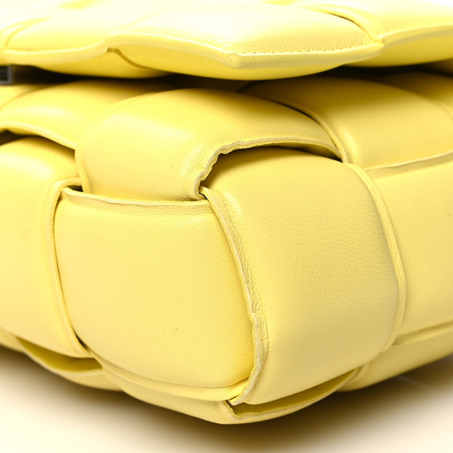 Nappa Maxi Intreccio Padded Cassette Crossbody Bag Sherbet
