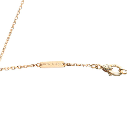 Van Cleef & Arpels 18K Yellow Gold Tiger Eye Vintage Alhambra Pendant Necklace 6 of 7