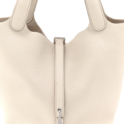 Hermes Taurillon Clemence Picotin Lock 22 MM Beton 8 of 11