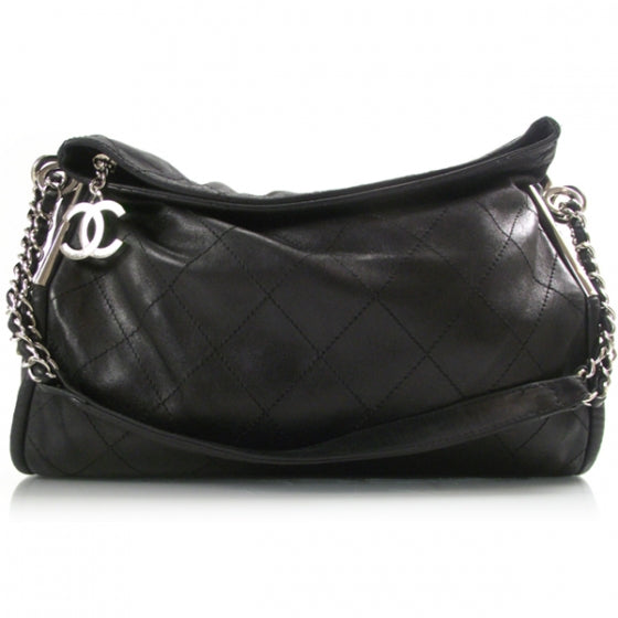 Lambskin Medium Ultimate Soft Tote Black