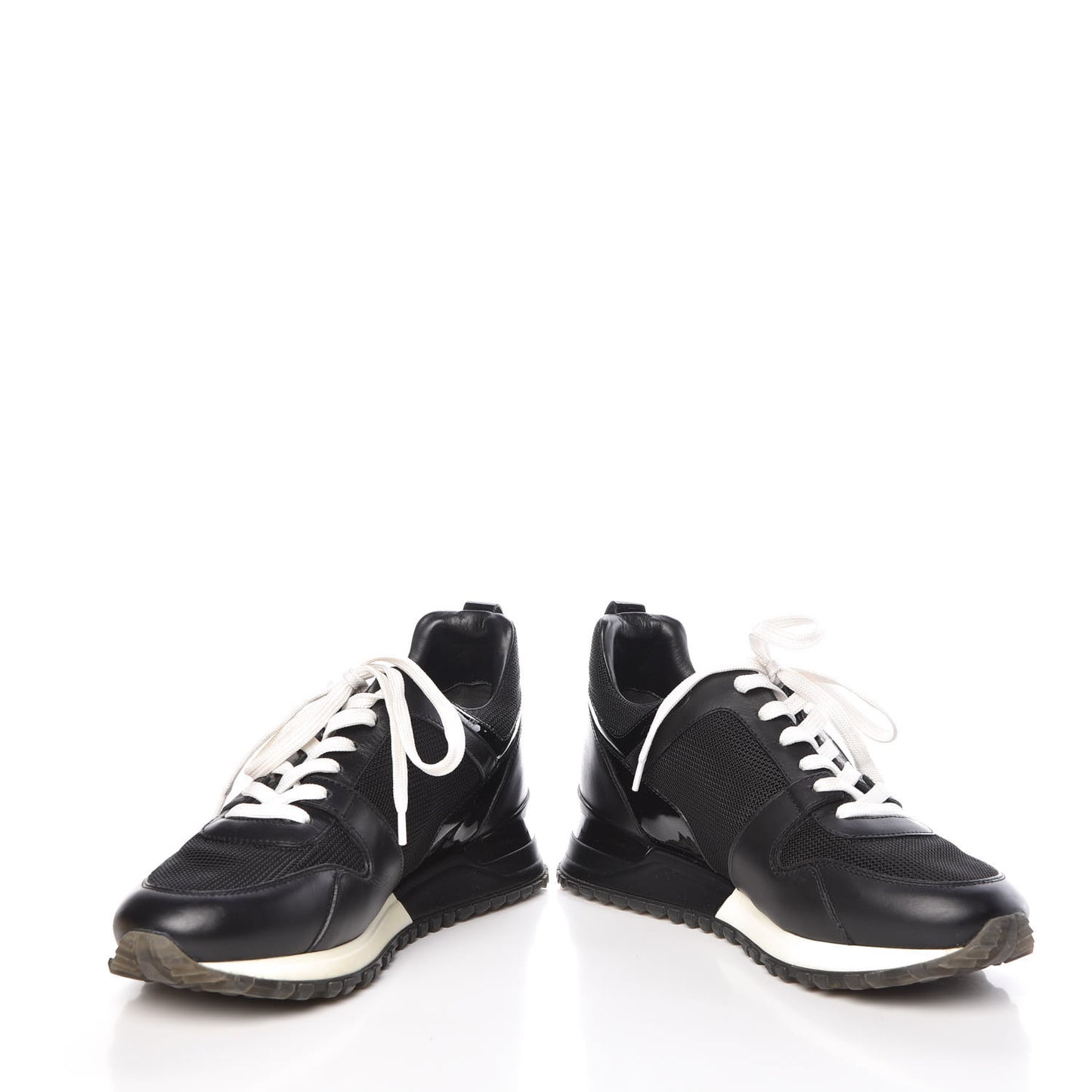 Calfskin Run Away Sneakers 36 Black