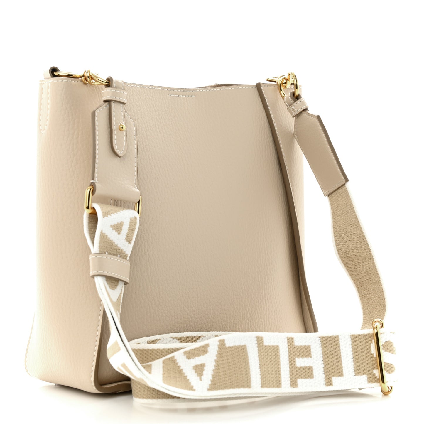 Grainy Alter Mat Studded Logo Mini Crossbody Cream