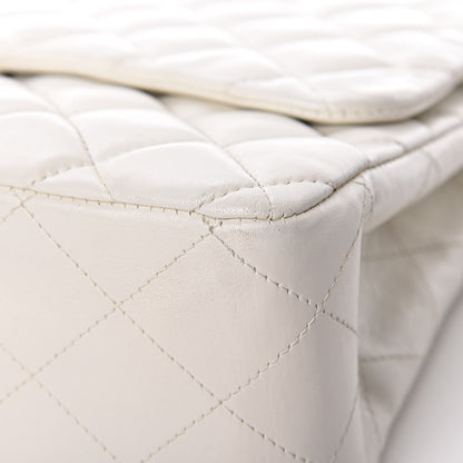 Chanel Lambskin Quilted Jumbo Single Flap White 13 of 19