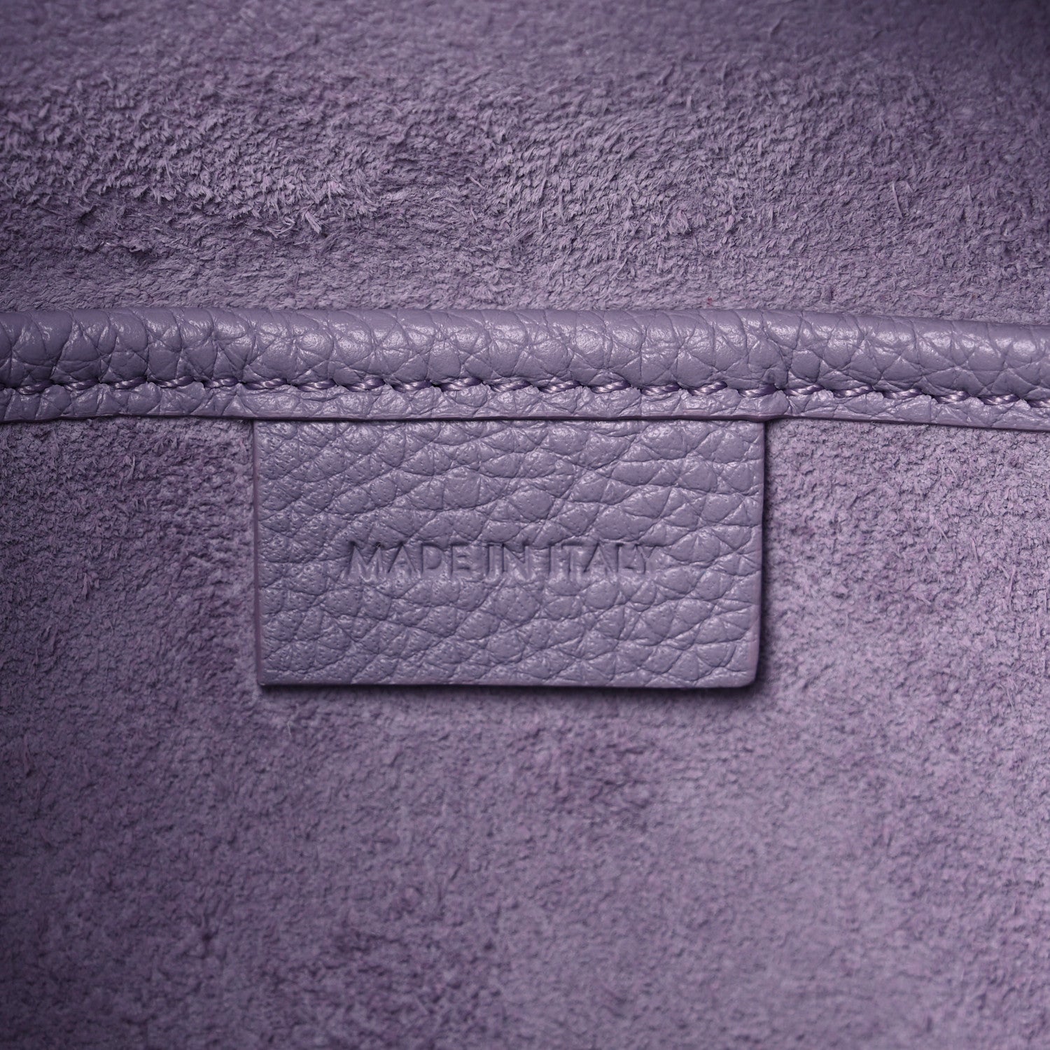 Celine Drummed Calfskin Nano Luggage Lilac 7 of 12