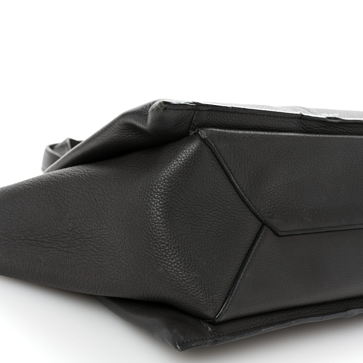 Celine Baby Grained Calfskin Medium Tri-Fold Bag Black 9 of 12