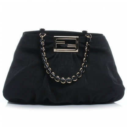 Fendi Zucca Enamel Mia Tote Black 1 of 7