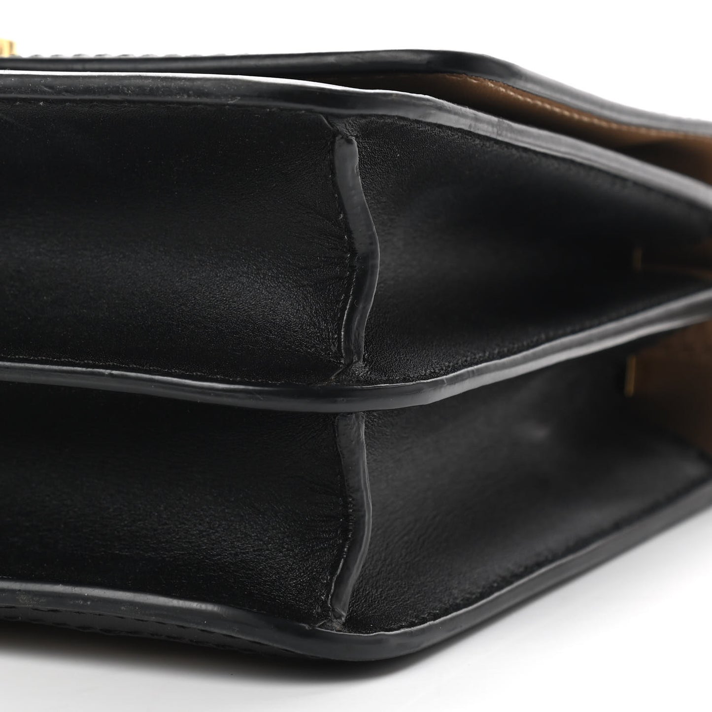 Calfskin Small TB Envelope Clutch Bag Malt Brown