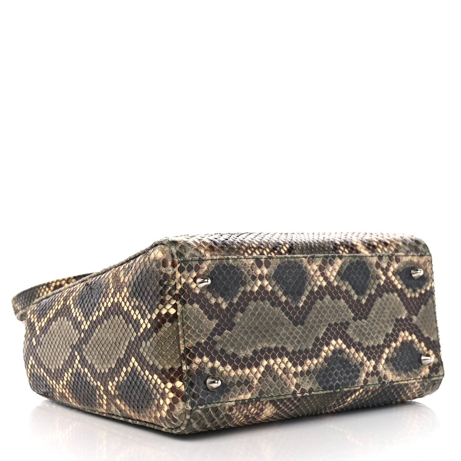 Christian Dior Snakeskin Medium Lady Dior Brown Multicolor 4 of 11