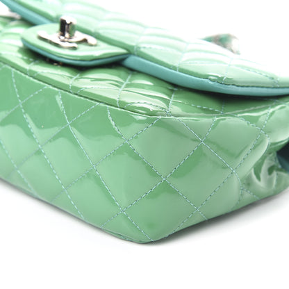 Chanel Patent Calfskin Quilted Mini Rectangular Flap Green 10 of 12