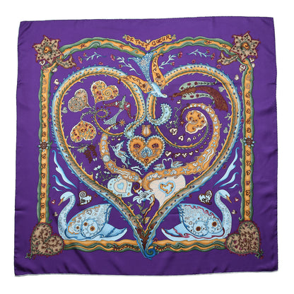 Hermes Silk De Tout Coeur Scarf 90 1 of 5