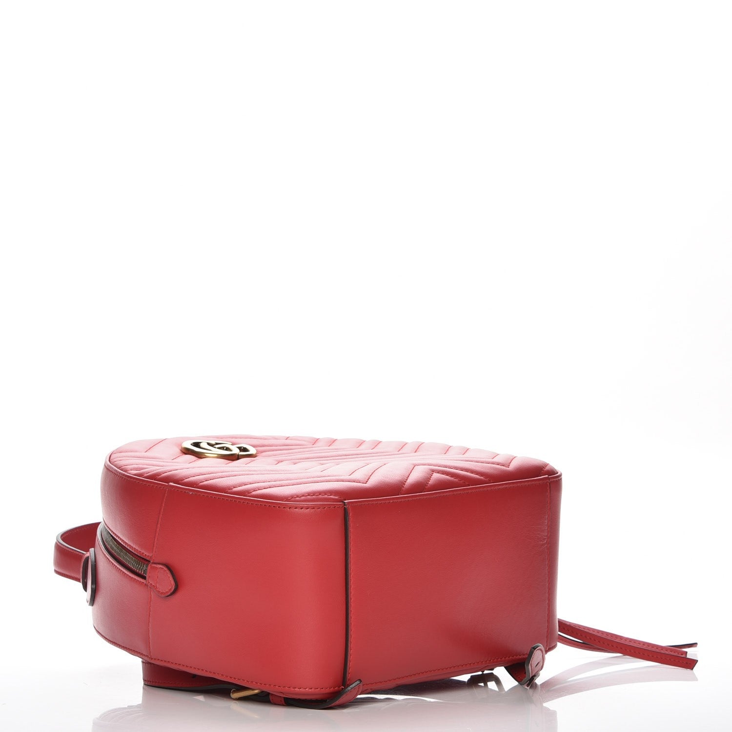 Gucci Calfskin Matelasse GG Marmont Dome Backpack Hibiscus Red 4 of 7