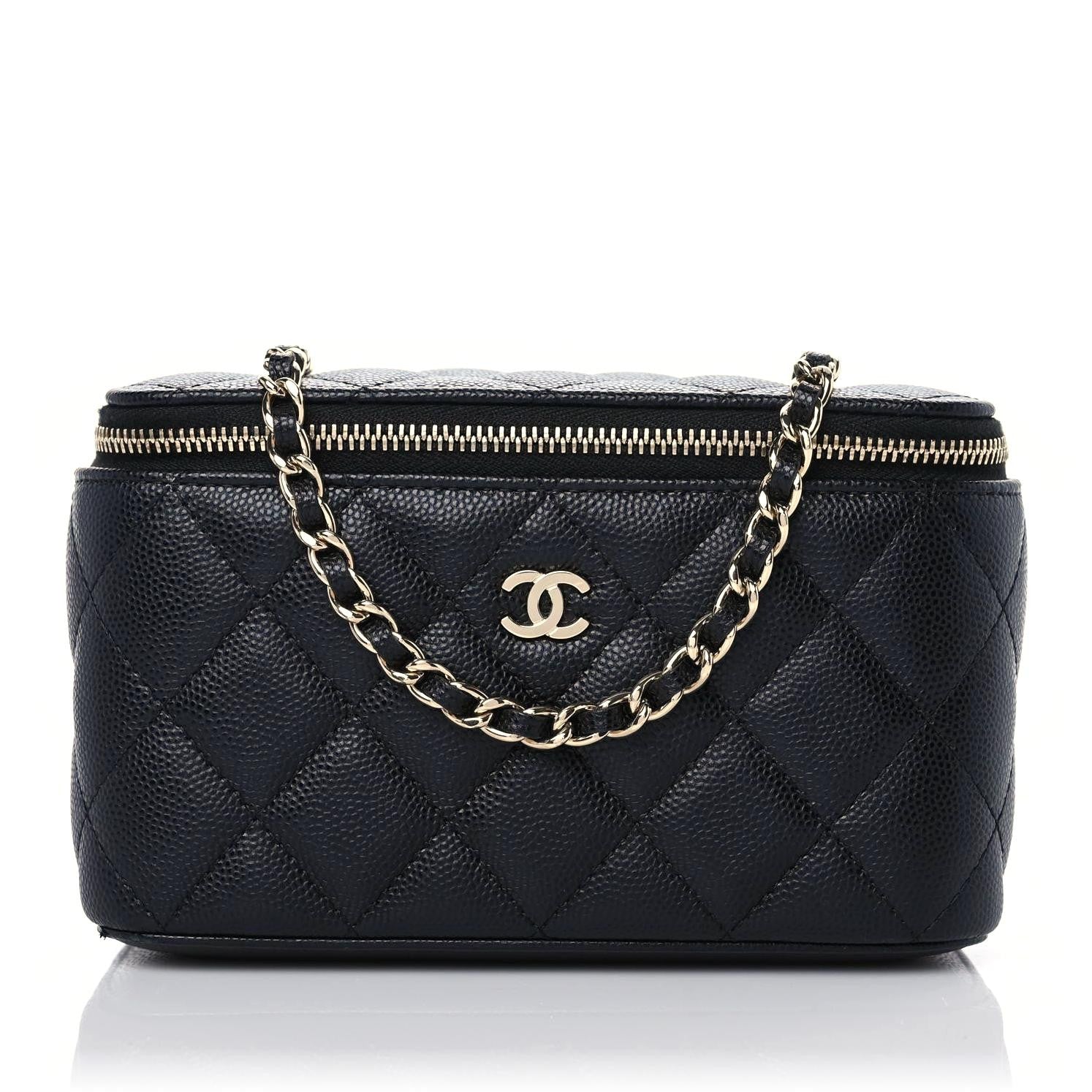 Chanel Caviar Quilted Small Vanity Case With Chain Black 1 of 15