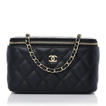 Chanel Caviar Quilted Small Vanity Case With Chain Black 1 of 15