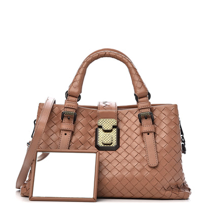 Bottega Veneta Light Calfskin Intrecciato Mini Roma New Cigar 1 of 10