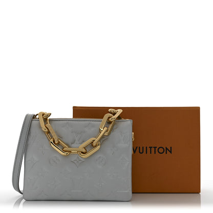 Louis Vuitton Lambskin Embossed Monogram Coussin BB Silver 10 of 12