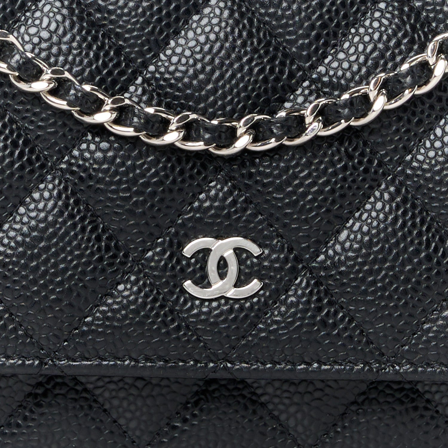 Chanel Caviar Quilted Wallet on Chain WOC Black 9 of 11