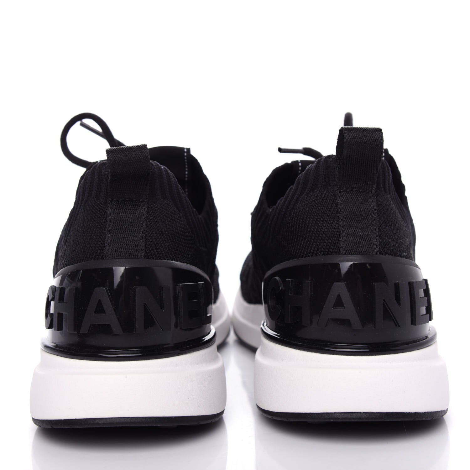 Chanel Fabric Logo Sneakers 38 Black 7 of 10