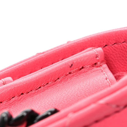 Chanel Lambskin Quilted Wallet On Chain WOC Coral Pink 19 of 19