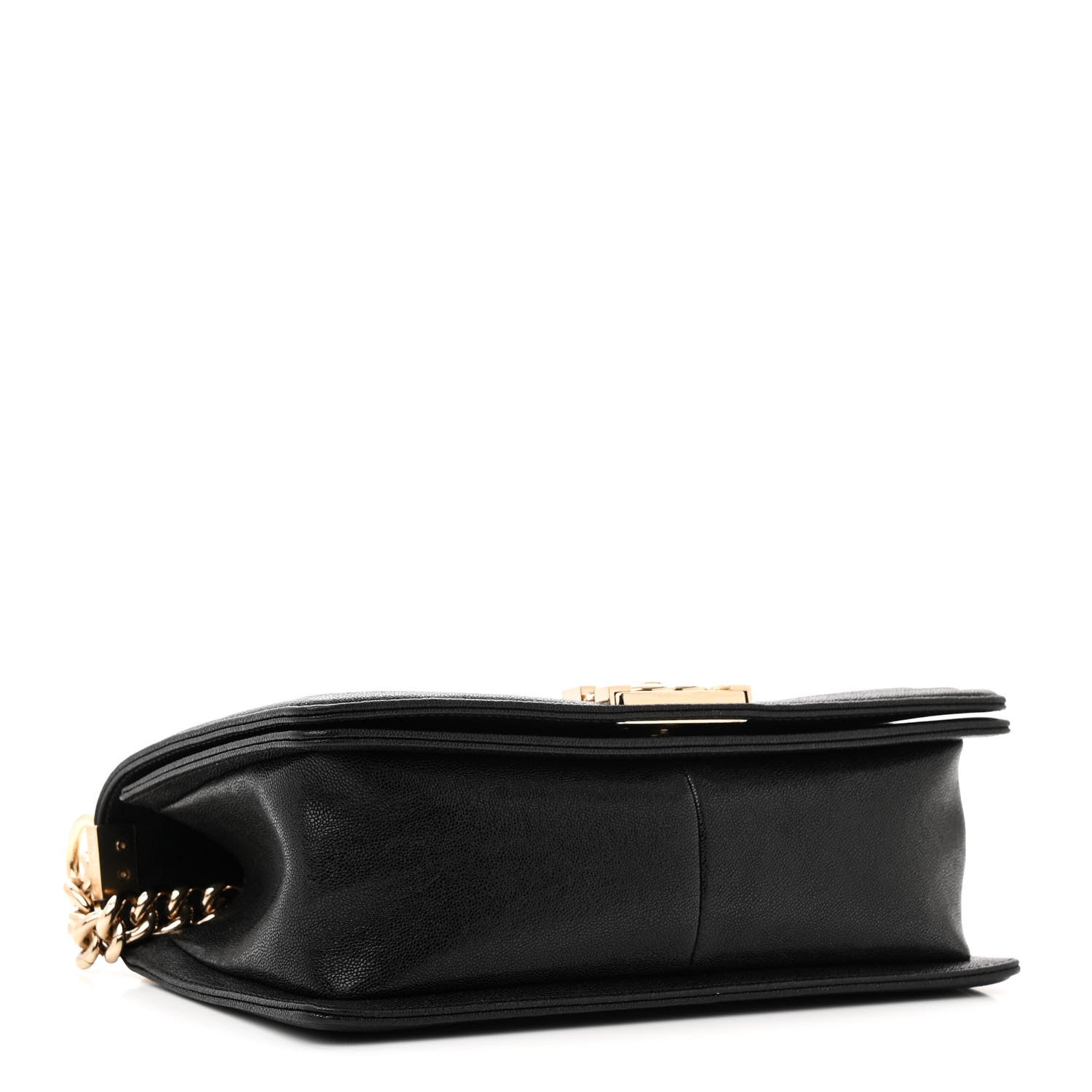 Chanel Caviar Chevron Quilted Medium Boy Flap Black 4 of 11