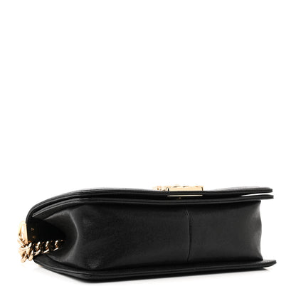 Chanel Caviar Chevron Quilted Medium Boy Flap Black 4 of 11