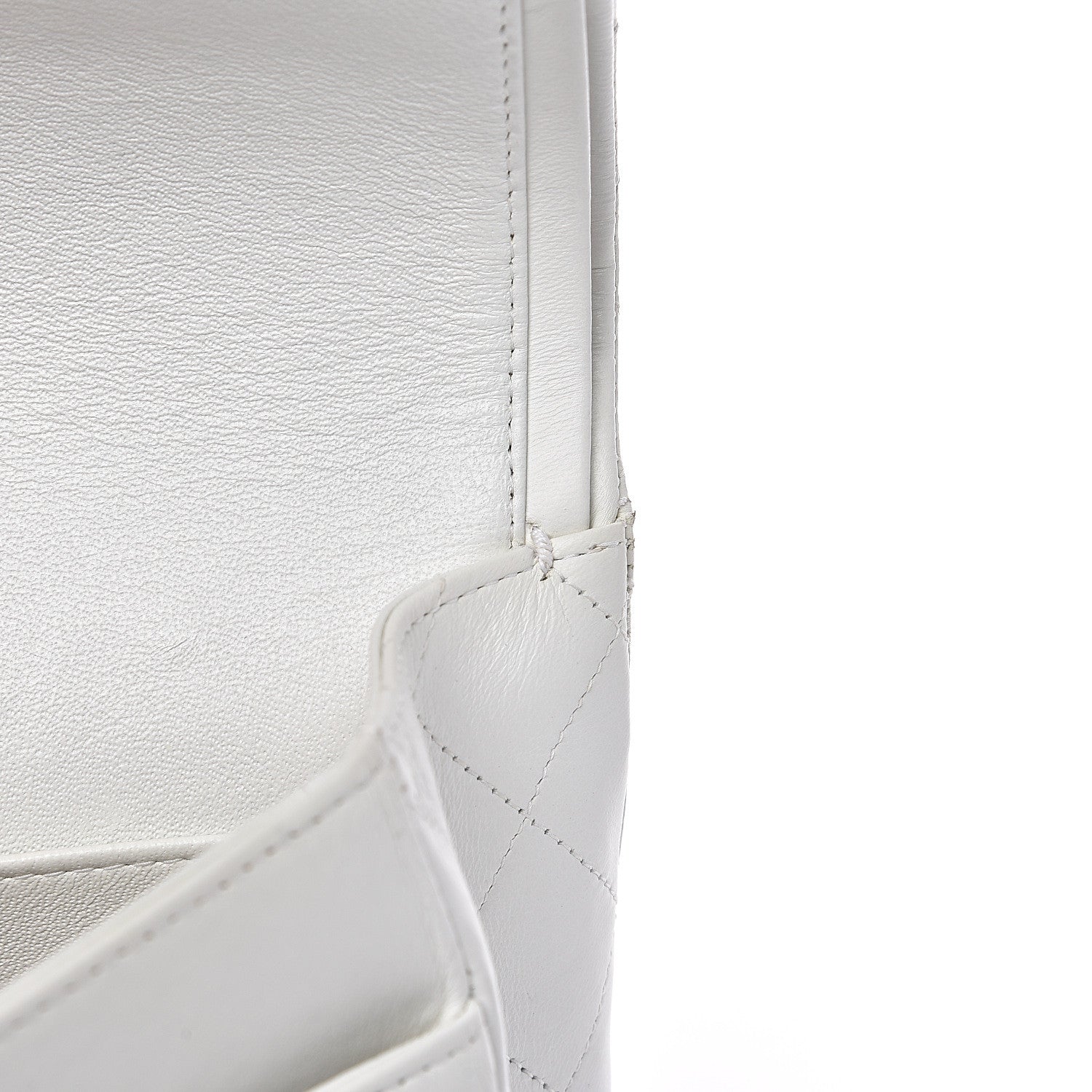 Chanel Lambskin Quilted Medium Double Flap White 17 of 18