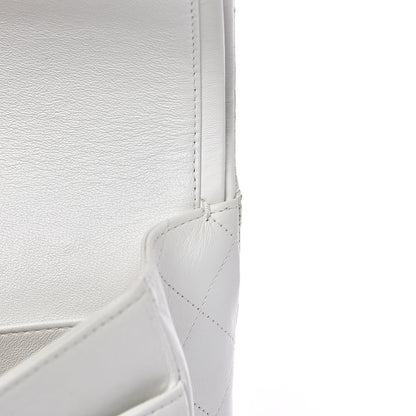Chanel Lambskin Quilted Medium Double Flap White 17 of 18