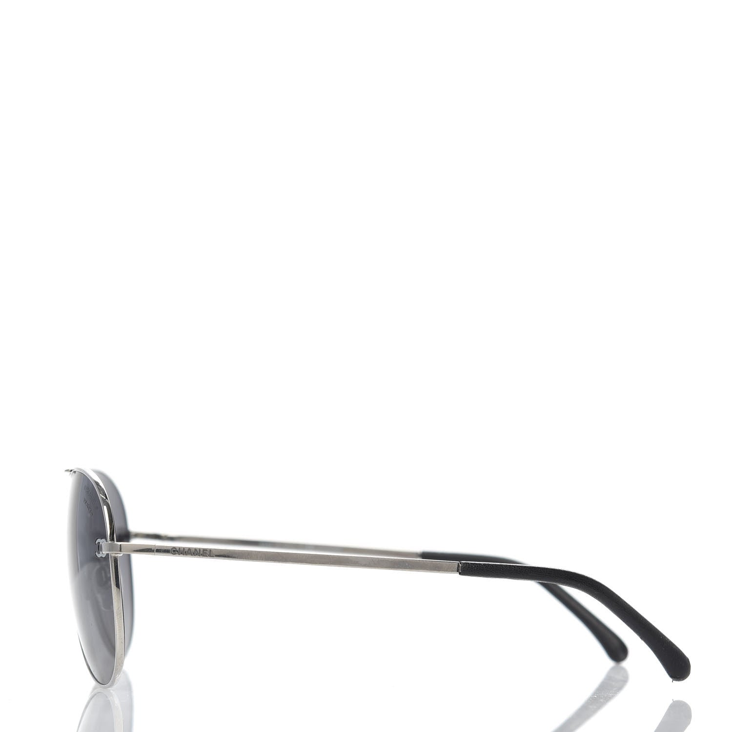 Chanel Polarized CC Aviator Sunglasses 4186-T-Q Silver 3 of 8