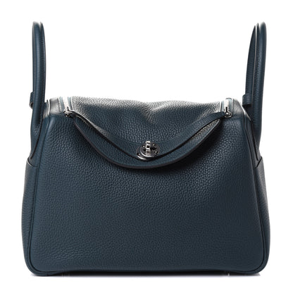 Hermes Taurillon Clemence Lindy 30 Vert Cypress 2 of 8
