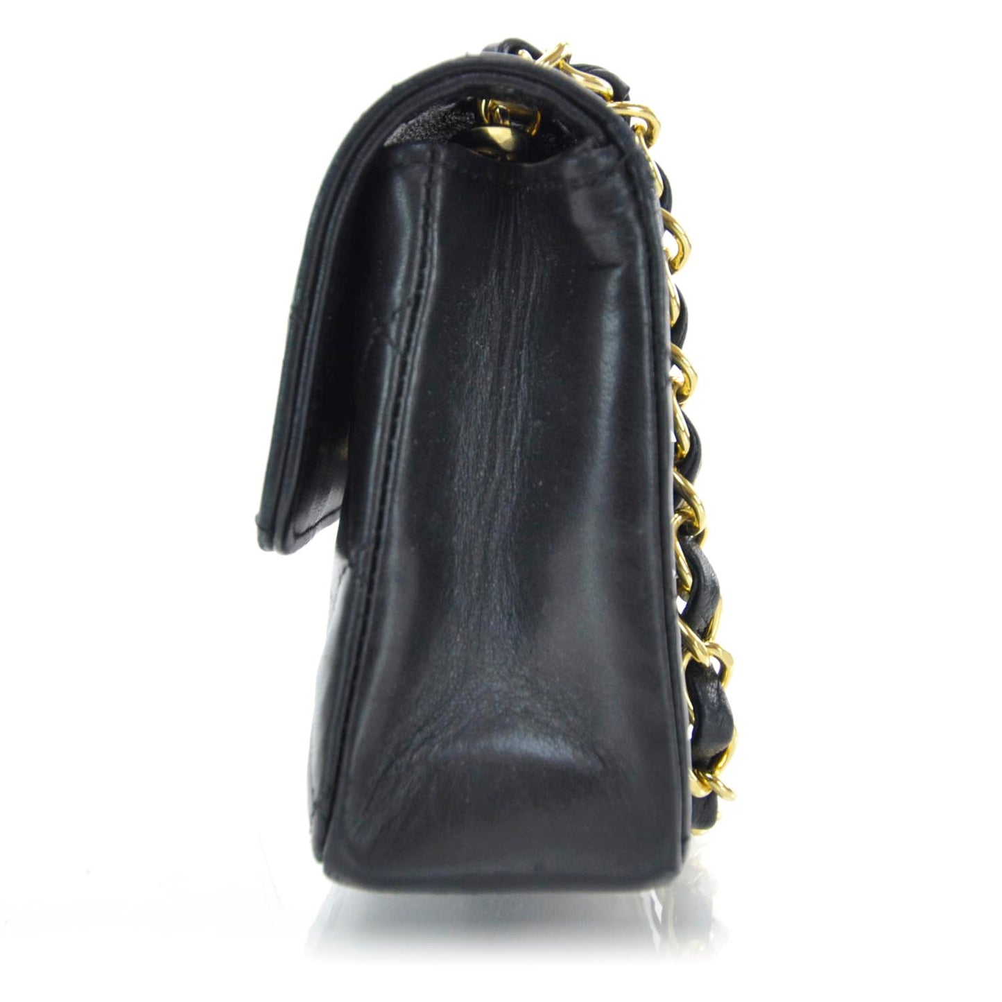 Lambskin Quilted Mini Flap Black