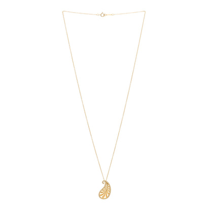 Tiffany 18K Yellow Gold Diamond Paloma Picasso Villa Palm Pendant Necklace 3 of 5