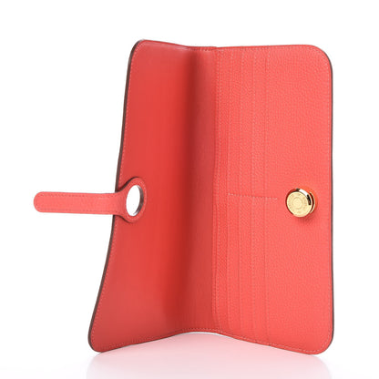 Hermes Togo Dogon Recto Verso Wallet Rouge Pivoine 5 of 7