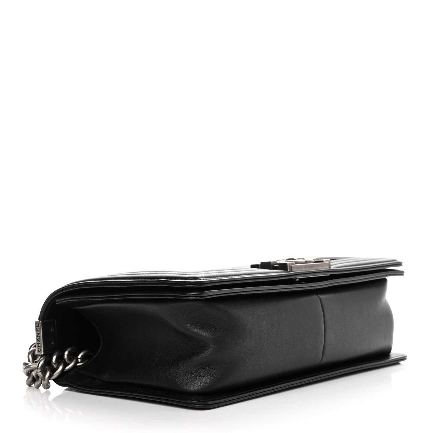 Calfskin Quilted Medium Boy Flap Black