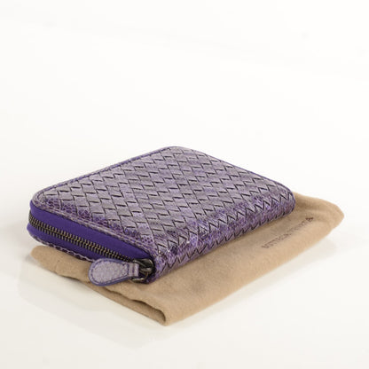 Bottega Veneta Ayers Livrea Intrecciato Zip Around Wallet Plum 5 of 10