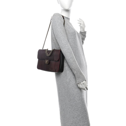 Chanel Lizard Lambskin Quilted Large Perfect Edge Flap Burgundy 2 of 10