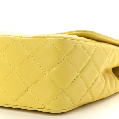 Chanel Lambskin Quilted Jumbo Single Flap Yellow 9 of 9