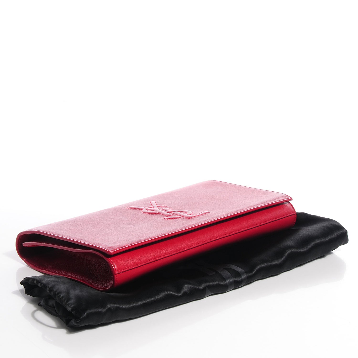 Saint Laurent Calfskin Belle De Jour Large Clutch Lipstick Red 4 of 7