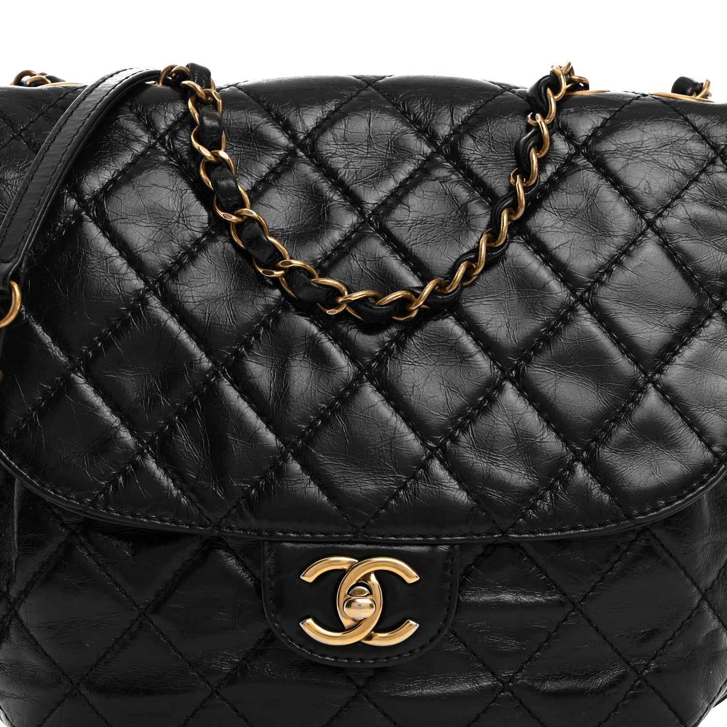 Chanel Calfskin Quilted Medium Bubble CC Flap Black 8 of 10