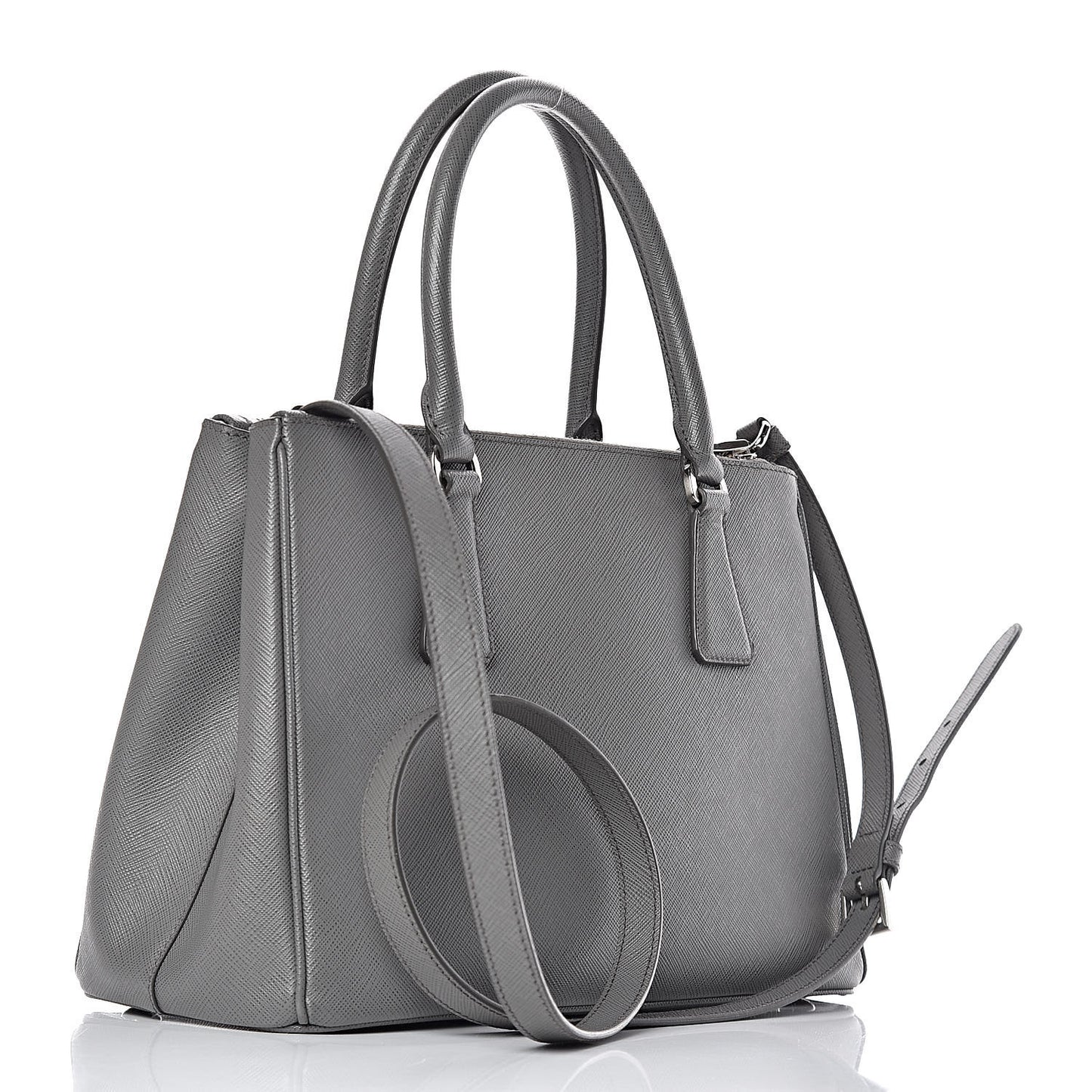 Saffiano Small Galleria Double Zip Tote Marmo