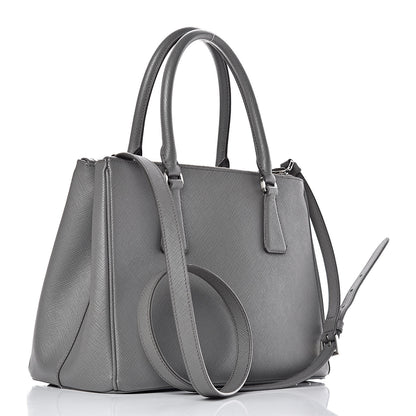 Prada Saffiano Small Galleria Double Zip Tote Marmo 4 of 12