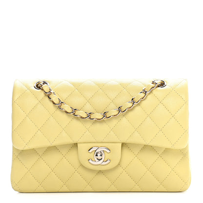 Chanel Caviar Quilted Small Double Flap Yellow 1 of 8