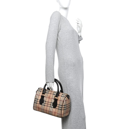 Burberry Haymarket Check Small Chester Bowling Bag Chocolate 2 of 16