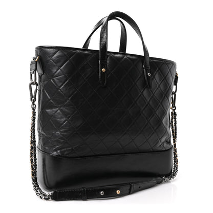 Chanel Calfskin Quilted Large Gabrielle Shopping Tote Black 3 of 10