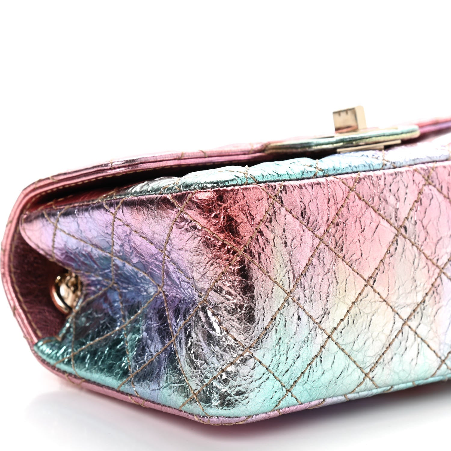 Chanel Metallic Goatskin Quilted Mini 2.55 Reissue Flap Multicolor 8 of 9