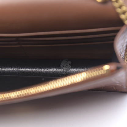 Saint Laurent Calfskin Crocodile Embossed Kate Monogram Tassel Chain Wallet Cuoio Tampona 9 of 10