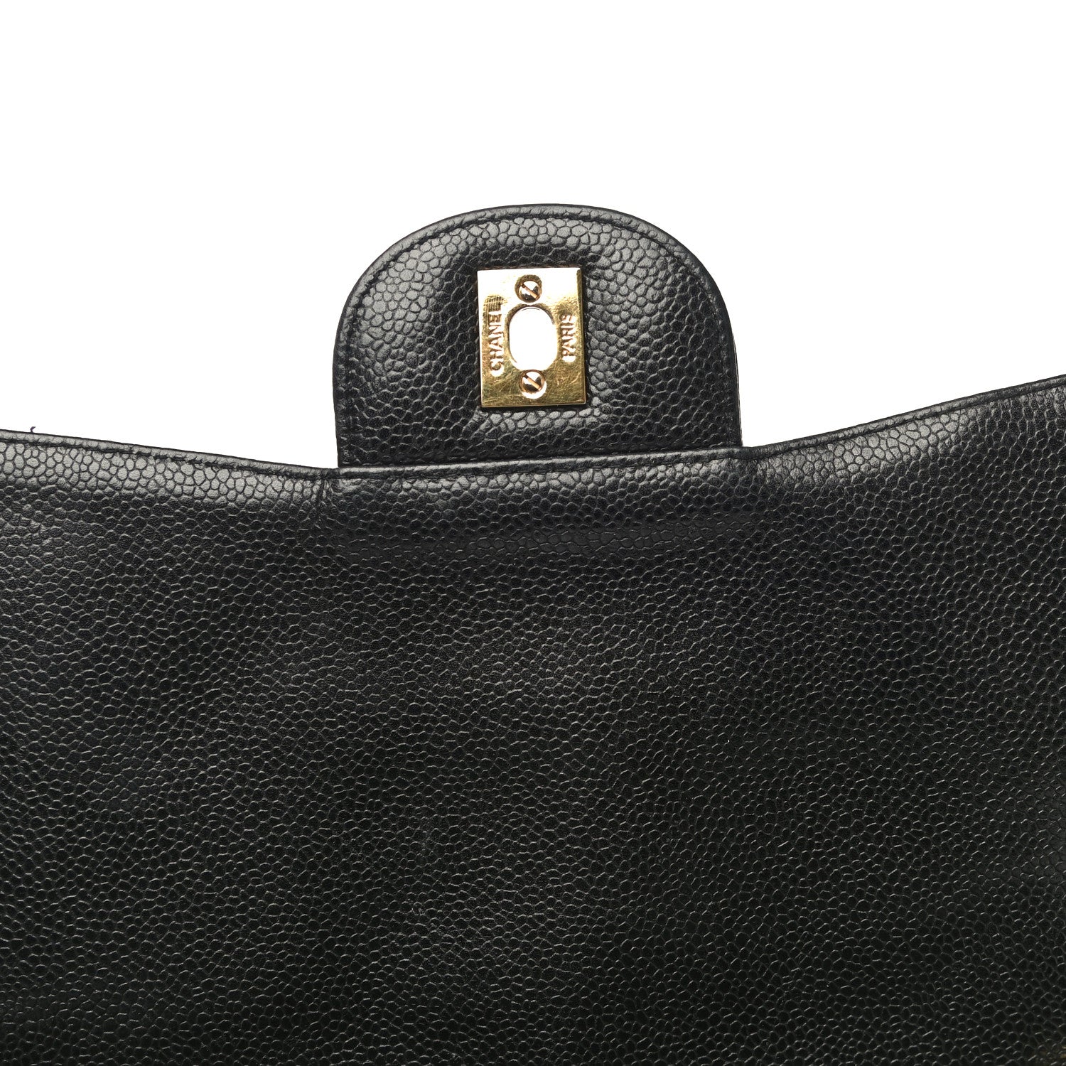 Chanel Caviar Quilted Jumbo Single Flap Black 18 of 25