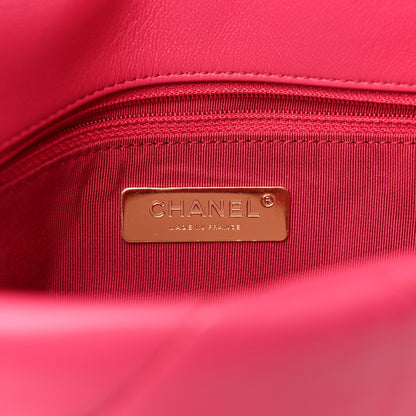 Chanel Goatskin Quilted Medium Chanel 19 Flap Dark Pink 6 of 11