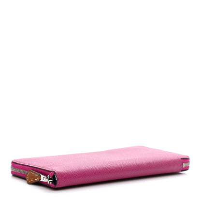 Hermes Epsom Silk'In Wallet Rose Pourpre Bleu Lin 4 of 7