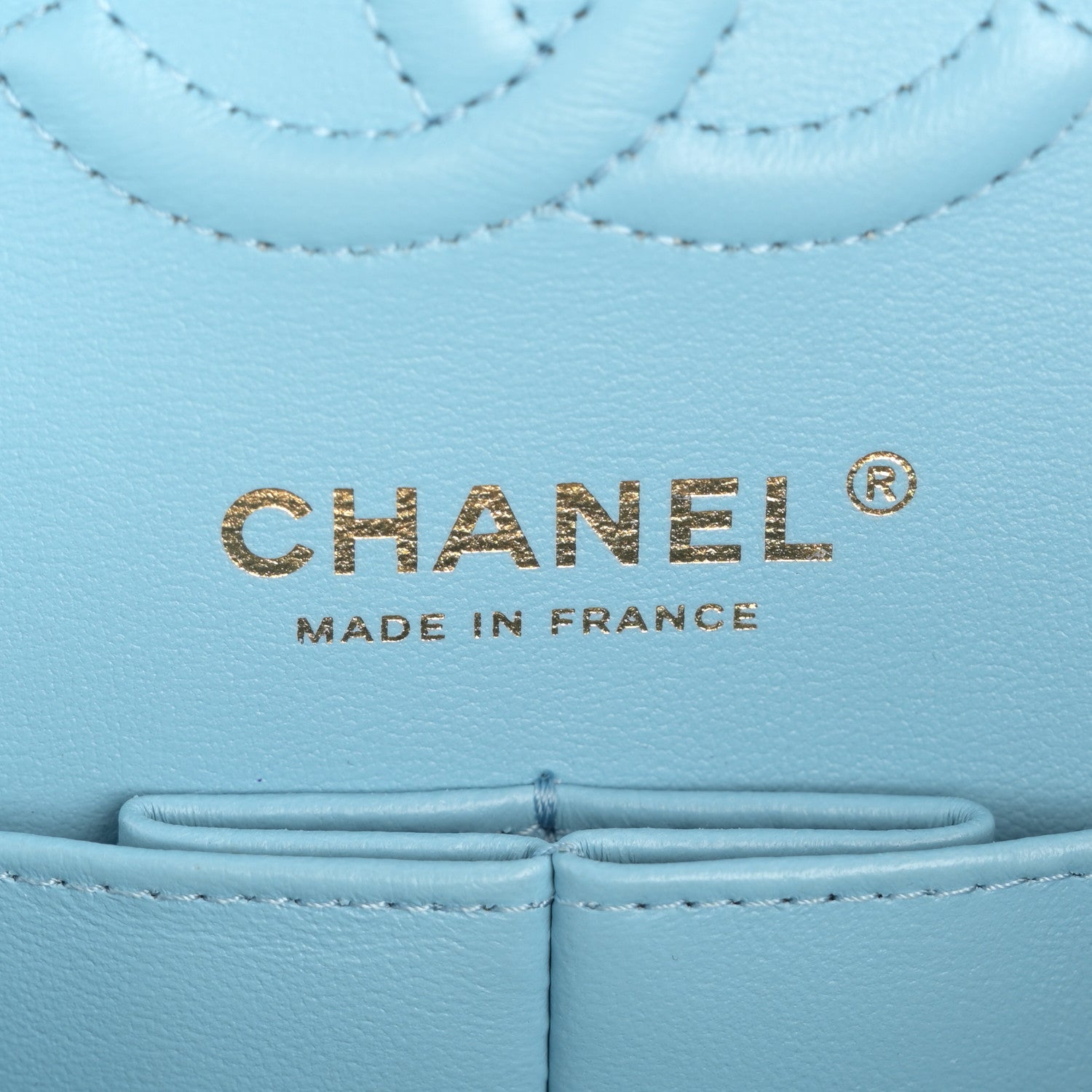 Chanel Caviar Quilted Small Double Flap Light Blue 6 of 14