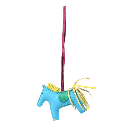 Hermes Milo Lambskin Grigri Rodeo Horse Bag Charm PM Bleu Electrique Bleu Azteque Soufre Menthe Rose Shocking Violet 1 of 3