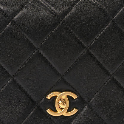 Chanel Shiny Lambskin Quilted Chain Around Flap Bag Black 8 of 12